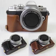 PU Leather Protect Half Case Grip For Olympus E-M10 Mark III M3 Camera