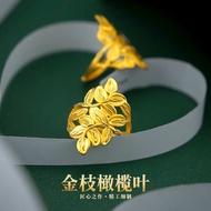 cincin cincin emas 916 cincin 916 Vietnam Sand Gold Ring Female Opening Adjustable Simulation Gold N