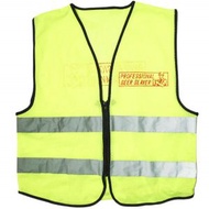 BEER SLAVE 24SS 網眼拉鍊背心，均碼，萊姆黃，螢光馬甲，上衣 [二手] [BEER SLAVE]