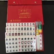 4persons Mahjong Set🔥READY STOCK🔥四人麻将🀄poker mahjong set 4 players 168 Tiles size W2.7cm x L3.5cm x D