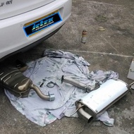 Golf Mk6 1.4tsi (Jetex LTA approval  quad tip/ left and right 100mm round tip rear muffler box only)