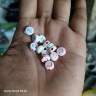 5mm round letter beads