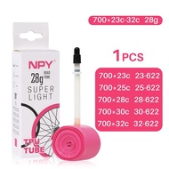 NPY Road Bike Inner Tube Tpu700c*23-32c Presta Valve Fiberglass Suitable For 23c 25c 28c 30c 32c Bic