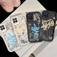 Casing Couple Phone For Realme 8 4G 8i Realme 8Pro 4G Cute Cartoon Silicone Blue English Shockproof 