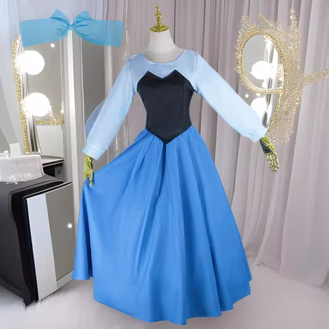 Hots Ariel Costume The Little Mermaid Cosplay Costume Ariel Cos Princess Dress Gown Costume Hallowee