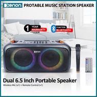 Xenon Portable Speaker Dual 6.5 Inch Speaker with Microphone Bluetooth and Remote