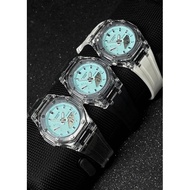 Mini Oak GA-2100, GA2100 Customised In Tiffany Blue, Transparent Bezel And Rubber Strap