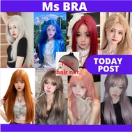 READY STOCK* 010 Long Straight Hair Hairstyles Heat Resistant Synthetic Anime Cosplay Wigst长直发假发全套