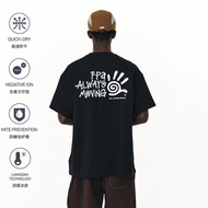Summer Breathable Loose FPA Cursive Letter Print Short-Sleeved T-Shirt 255