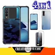 PACKAGE 4 INC 1 Case Vivo Y20/Y20i/Y20s/Y12s 2021 Fusion Sliding Army