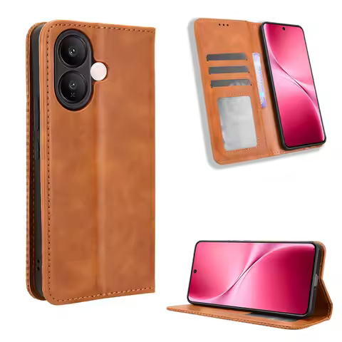 For Vivo V60 Lite 4G Case Luxury Flip Leather Wallet Magnetic Full Adsorption Stand Case For Vivo V6