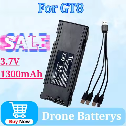 For GT8 3.7V 1300mAh Lipo Battery Part for RC Drone GT8 Quadcopter Battery Accessory Rechargeable Ba