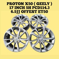 PROTON X50 ( GEELY ) SPORT RIM 17 INCH 5H PCD114.3 6.5JJ OFFEST ET50 SPORT RIM PROTON X50 / GEELY