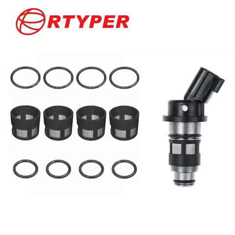 4SETS 16600-73C90 JS50-1 High Quality Fuel Injector Repair Kit Oring Filter for Nissan March Sunny P