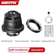 AMBITFUL AL-16 PRO Bowens Mount Split Focalize Conical Snoot Optical Condenser Art Special Effects S