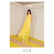 Kemissara Feather  tulle Set (Top&skirt) - Yellow