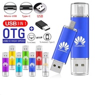 ♥【Readystock】 + FREE Shipping+ COD ♥ 32- 256GB Metal OTG USB Flash Drive Pendrive USB Stick for smart phone/PC