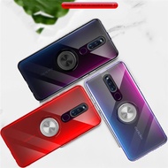 OPPO R15X/K1/R17 Pro/F9/A7X /F11 Pro Transparent Soft Silicone TPU Case With Magnetism Ring Cover
