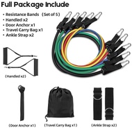 Gym 11pcs/Set Exercise Resistance Bands Yoga Fitness Home elastic band Gym Kit Pull Rope gym equipme