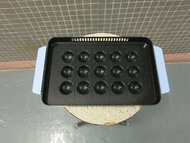 Baking pan 日式章魚燒 雞蛋糕 15孔烤盤 鋁合金(氟樹脂加工)不粘鍋 兩邊隔熱鍋耳 保證使用安全