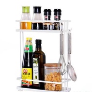 全城熱賣 - 雙層調味瓶架廚房置物架儲物收納架雙層調味料架（平行進口）