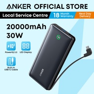Anker Nano Power Bank 20000mAh 30W Fast Charging Built-In USB C Cable Portable Charger A1387