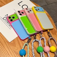 iPhone 17 air Contrasting colors pattern Acrylic material Hanging rope phone case