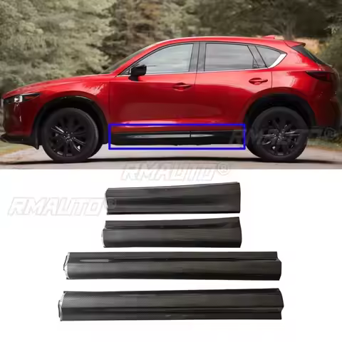 Car Door Plank Side Skirt Lip Spoiler Extension Splitter Diffuser Guard Apron for Mazda CX5 2022-202