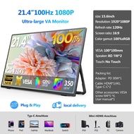 21.4-inch 100Hz Portable Monitor for Laptop 1920*1080P Extender Stand Speaker Ps4 Phone PC Android S