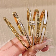 Bracelet gold Korean Fashion Anti rust Titanium Steel Bracelet for woman gelang tangan perempuan ban