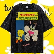 LASTHOPE 'TWEETY' OVERSIZE WASHING TSHIRT / KAOS TOP TSHIRT TEE WASHING ACID WASHED STONEWASH OVERSI