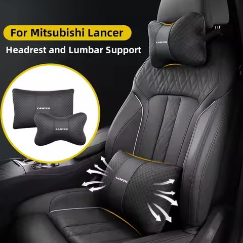 Ice Silk Car Neck Pillow Protection Lumbar Backrest Cushion for Mitsubishi Lancer 10 3 9 EV X Asx Se