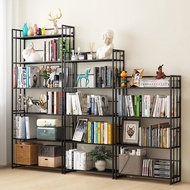 Book Shelf Iron Bookshelf Simple Book Cabinet Floor Standing Shelf Rack Children's Storage Cabinet