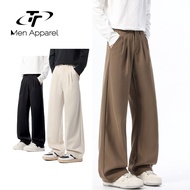 plain high wasit suit pant wide leg leisure pant for men