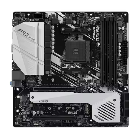 ASRock X570M PRO4 Motherboard Support 3600X 5600G 5700X3D 5800X3D CPU DDR4 M.2 NVME HDMI PCIe 4.0 X5