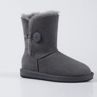 รองเท้าบูทคลาสสิก UGG Auzland Sheepskin ถุงเท้าถึงกลางน่อง Snow ฤดูหนาว แฟชั่น หนาขึ้น Sheepskin หนั