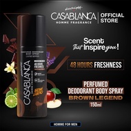 Casablanca Homme Fragrance Perfumed Deodorant Body Spray Pria Brown Legend 150mL