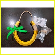 【hot sale】 LUCKY HORSE SHOE USED (GOLD Ver.) Free Holy Water from Padre Pio At Buhok ng kabayo Auth