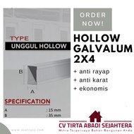 Hollow galvalum 2x4 SE