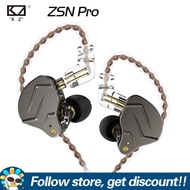 KZ ZSN Pro Metal Earphones 1BA+1DD Hybrid Technology HIFI Bass Earbuds In Ear Monitor Headphones Spo