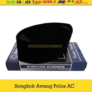 Latest Peci Kopiah Songkok Exclusive Awang Special Black Plain Ac - Height 8, 6 &gt;