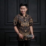 XXXL Hem batik jumbo Hem batik kantor Hem batik kondangan Hem kombinasi lengan pendek Hem batik komb