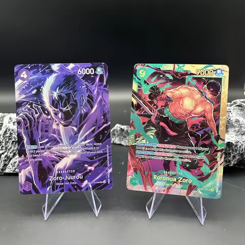 Anime Opcg Proxy Collectible Cards Roronoa Zoro Zoro-Juurou Op06-118 Op05-065 Special Art Rare Holo 