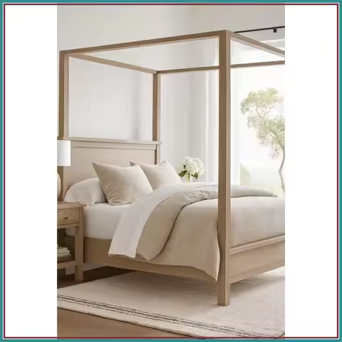 Natural Linen Duvet Cover King Set - 3 Piece with Bamboo Viscose, 104x86 inches + 2 Pillowcases