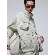Simple Project * Nylon M65 Jacket Nylon M65 Mid-Length Jacket