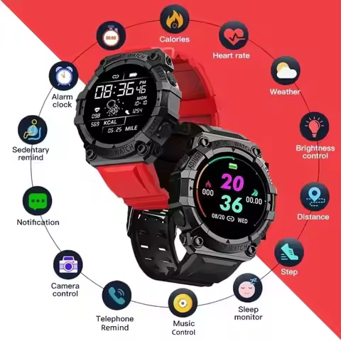 Smart Watch Fitness Bracelet Sport Pedometer Control Music BT Connection Clock Alarm Weather Message