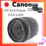 Canon Standard Zoom Lens EF-S18-55mm F4.0-5.6IS STM APS-C direct from japan used
