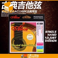 Alice Guitar String AC136BK Classical Guitar String Black Nylon String Set Classical Guitar String