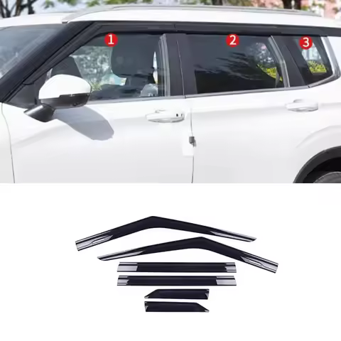 car accessories FIT For Mitsubishi Outlander 4 GM GN 2022 2023 2024 2025 black silvery Window Visor 
