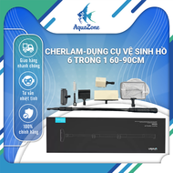 Dụng cụ vệ sinh bể cá thủy sinh Cherlam 6 trong 1 cọ chà hồ cạo rêu bọt biển lau kính lưới  cào sỏi 